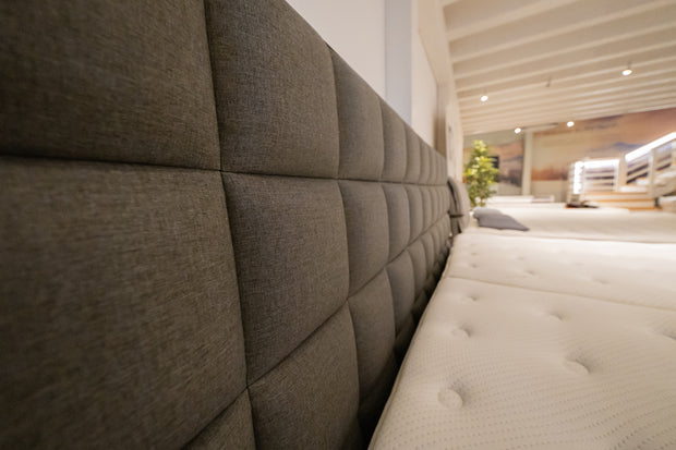 Wasserbett Kopfteil schwarz Stoff