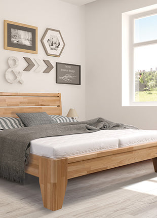 Ahorn - Lavana BUCHE Massivholzbett | transparent lackiert