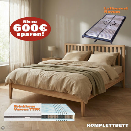 Komplettbett „Zaira Design Charme“ + Brinkhaus Verona TTFK + Lattenrost