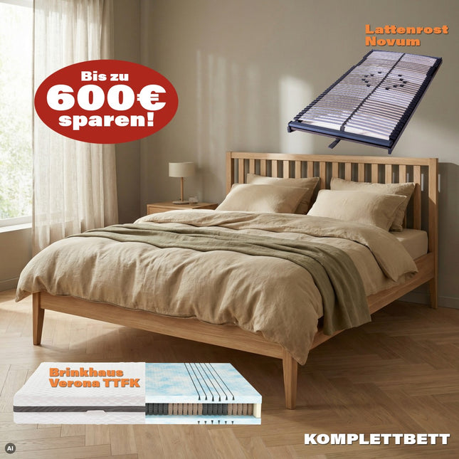 Komplettbett „Zaira Design Charme“ + Brinkhaus Verona TTFK + Lattenrost
