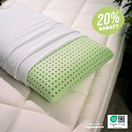 Green Papaya® - Green Pillow Kissen | Nackenstützkissen | Green Memory-Schaum Visco Kissen