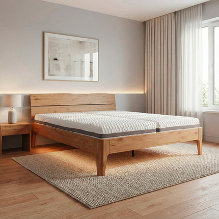 Oak Holzbett - Massivholz Charme, Modernes Design-Holzbett