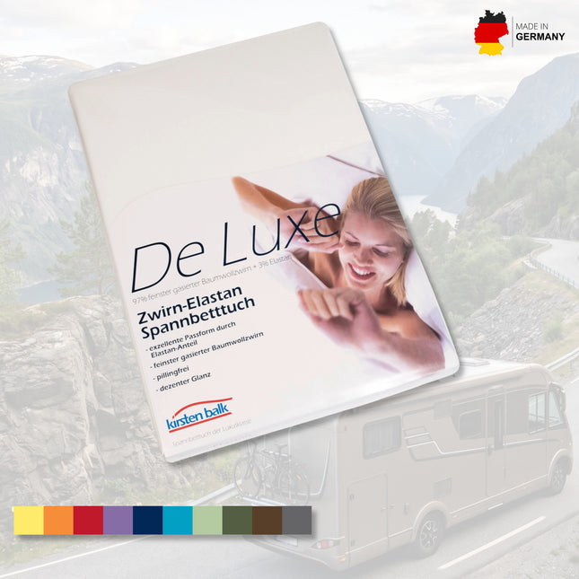 De Luxe Zwirn Spannbetttuch (240 gr.) - Kirsten Balk | Nach Maß | für Wohnmobilmatratzen