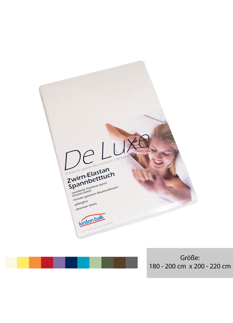 De Luxe Zwirn Spannbetttuch (240 gr.) - Kirsten Balk viele Farben, dickes Material