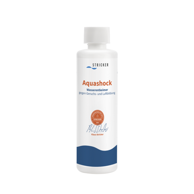 Aquashock Entkeimende Wasserbehandlung Entkeimer Stricker Chemie 250 ml