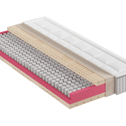 Werkmeister Matratze M T635 L – 7-Zonen Taschenfederkern mit Talalay-Latex