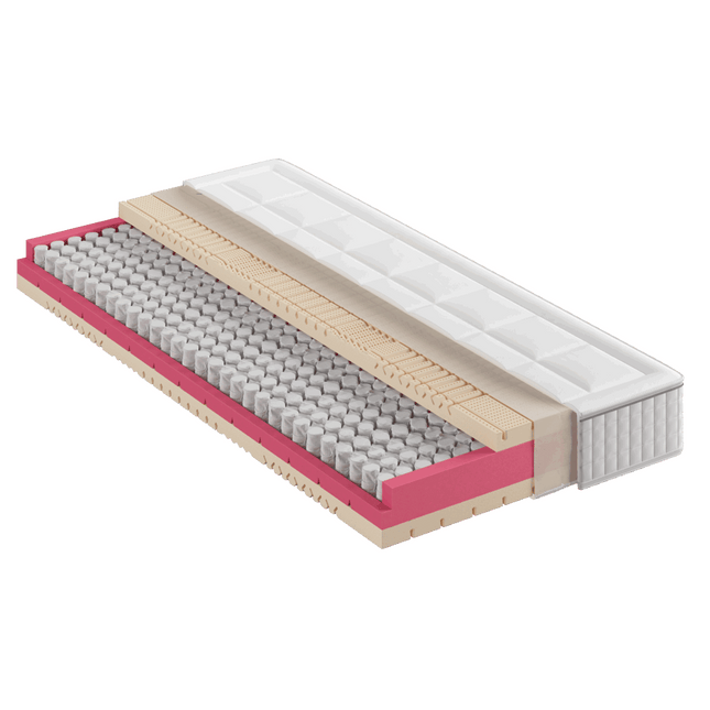 Werkmeister Matratze M T635 L – 7-Zonen Taschenfederkern mit Talalay-Latex