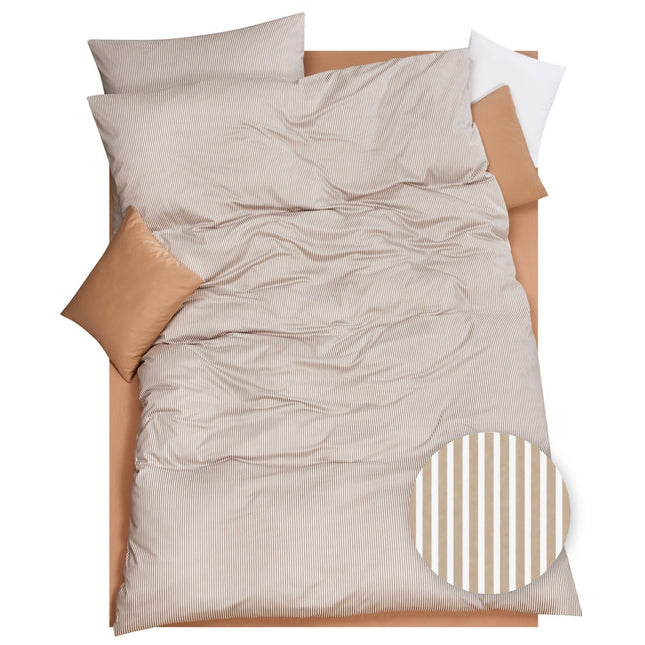 Doris Meyer - Bettwäsche Streifen Beige