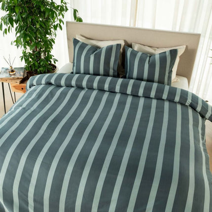Kayori Bettbezug Dasshu Baumwollsatin – Blau